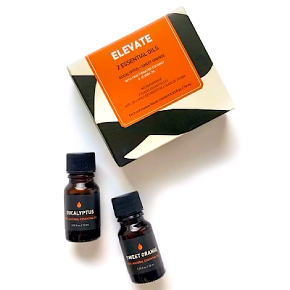 NIB 2 pack Elevate Essential Oil Gift Set SWEET ORANGE + EUCALYPTUS